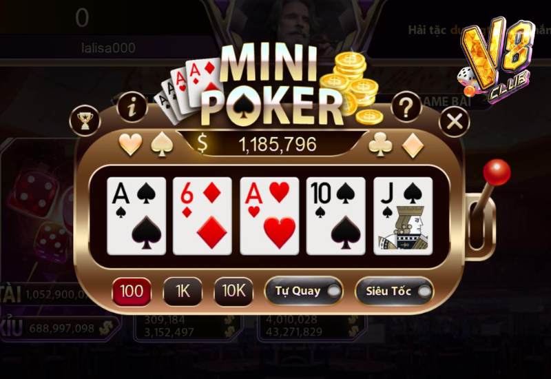 Cơ chế quay hũ Mini Poker tại cổng game