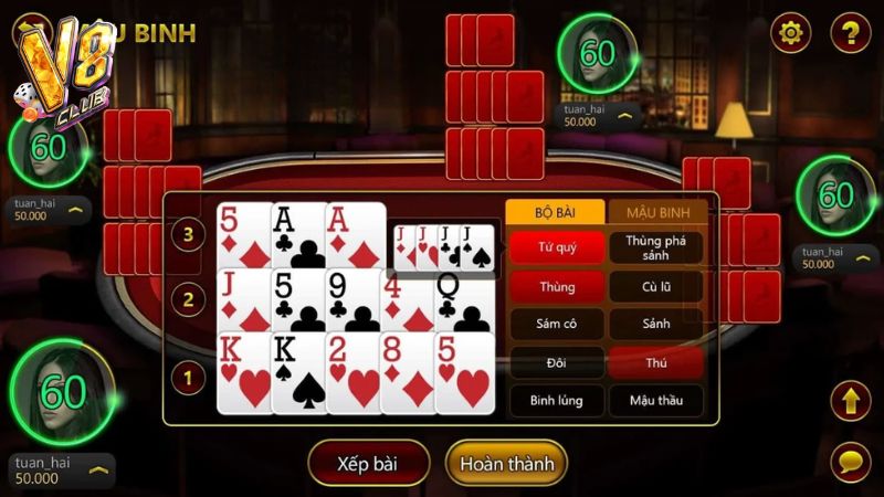 Ai muốn thử tài phân tích chiến lược, sắp xếp thì chắc chắn phải chơi game bài Mậu Binh